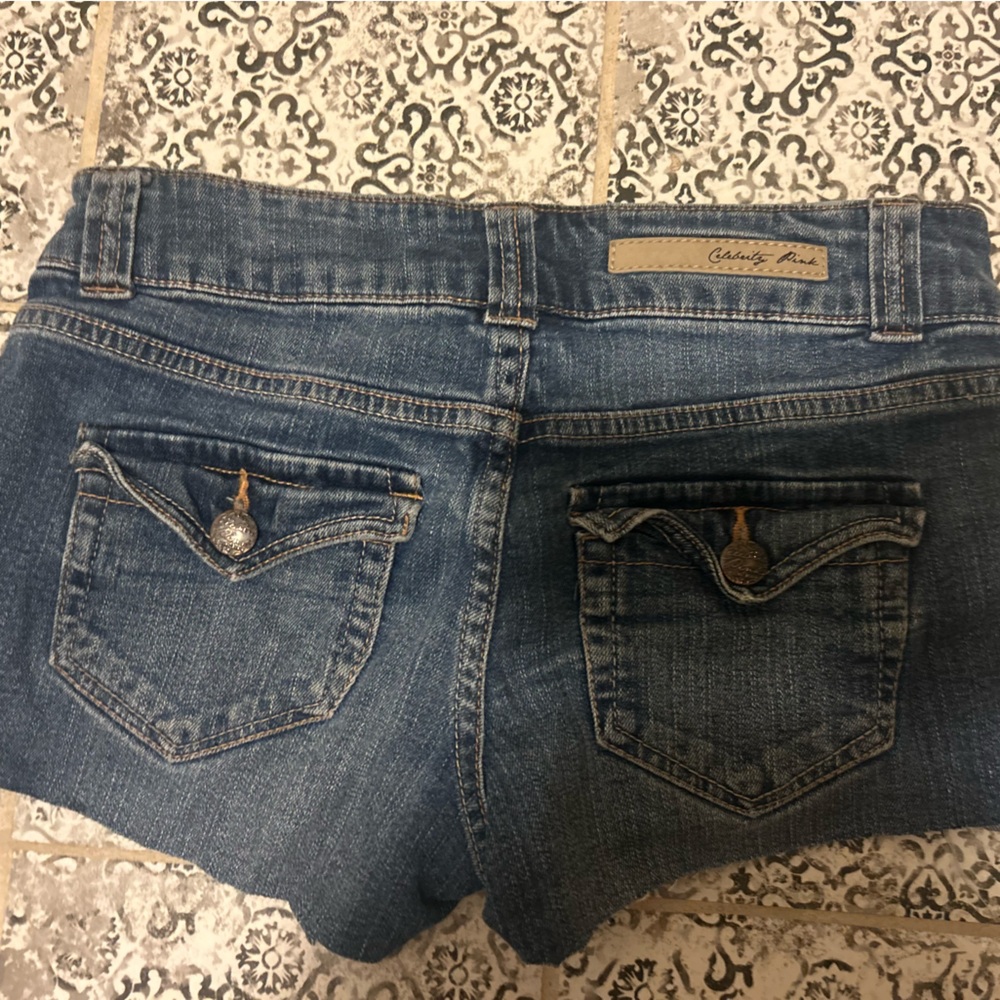 Celebrity Pink 2000s ultra low rise booty short